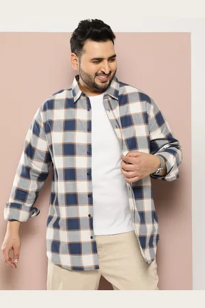 Sztori Men Plus Size Original Checked Casual Shirt