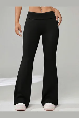 LULU & SKY Women Flared Low-Rise Bootcut Trousers
