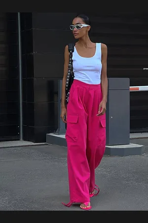 LULU & SKY Women Flared High-Rise Regular Trousers