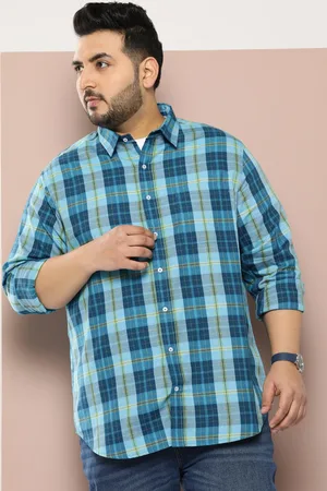 Sztori Men Plus Size Original Checked Pure Cotton Casual Shirt