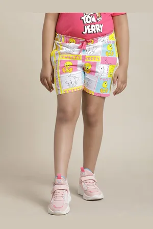 Kidsville Girls Tweety Printed Relaxed Fit Shorts