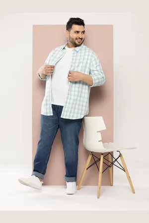Sztori Men Plus Size Original Checked Casual Shirt