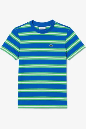 Lacoste Kids Striped Cotton Round Neck T-shirt
