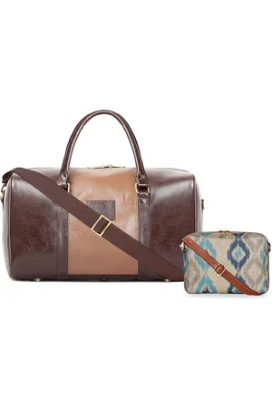 THE CLOWNFISH Ambiance & Isla Set Of 2 Tear Resistant Travel Duffel Bag With Sling Bag