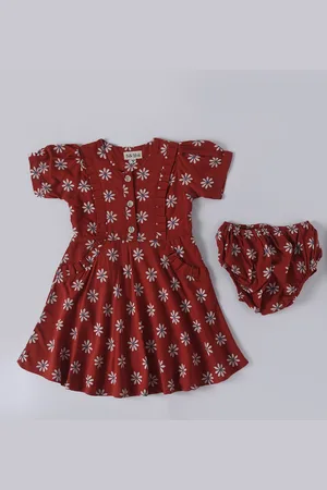 Bella Moda Floral Print Puff Sleeve Fit & Flare Dress