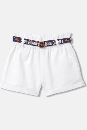 Blue Giraffe Girls Mid Rise Pure Cotton Shorts