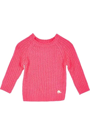 Cherry Crumble Girls Pink Ribbed Pullover Sweater