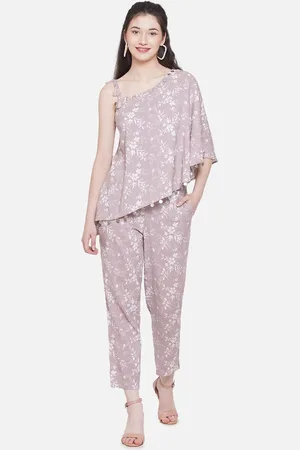 Kalini Floral Printed One Shoulder Tunic With Trouser
