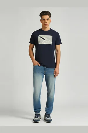 Pepe Jeans Men Colourblocked Pure Cotton Pockets Slim Fit T-shirt