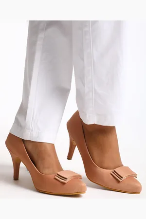 Marc Loire Pointed Toe Bows Detail Slim Heeled Pumps