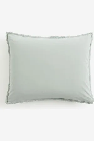 H&M Green Pure Cotton Rectangle Pillow Cover