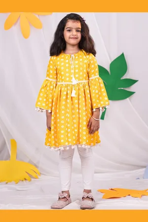 Vastramay Girls Bandhani Printed Anarkali Kurta With Leggings