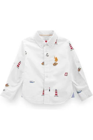 Ralph Lauren Boys Classic Fit Printed Button Down Collar Twill Weave Casual Shirt