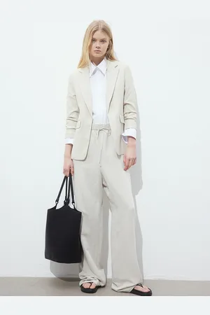 H&M Gathered-Sleeve Blazer