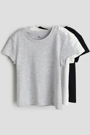 H&M Girls 3-Pack Cotton Tops