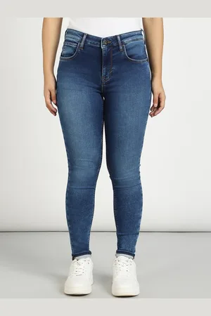 Lee Women Skinny Fit High-Rise Heavy Fade Stretchable Jeans