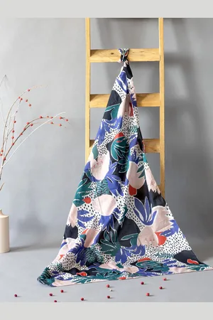 Contrast Living Floral Printed Pure Cotton Scarf