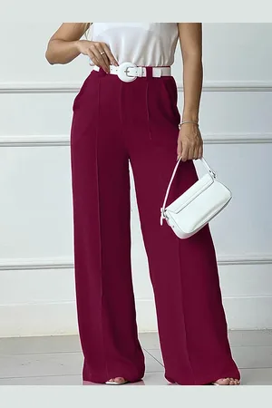 LULU & SKY Women Mid-Rise Parallel Trousers
