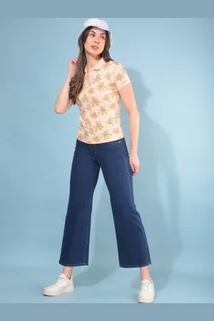 Crimsoune Club Floral Printed Polo Collar Slim Fit T-shirt