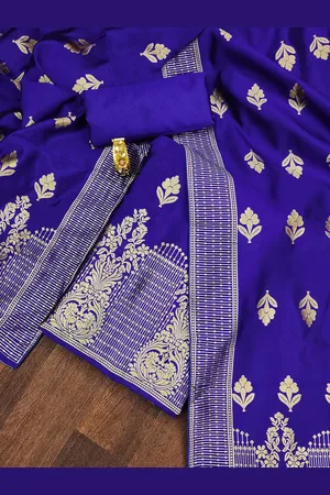 MANVAA Floral Woven Design Unstitched Dress Material