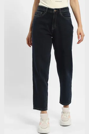 MADAME Women Clean Look Mid-Rise Cotton Boyfriend Fit Jeans