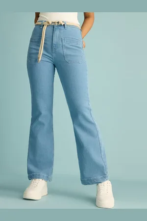 FREAKINS Women Bootcut High-Rise Stretchable Light Fade Jeans