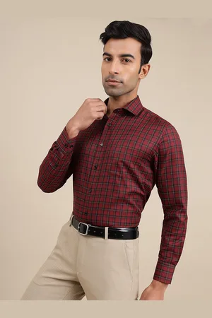 Greenfibre Slim Fit Tartan Checked Formal Shirt