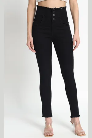 AngelFab Women Jean Clean Look Skinny Fit High-Rise Cotton Jeans