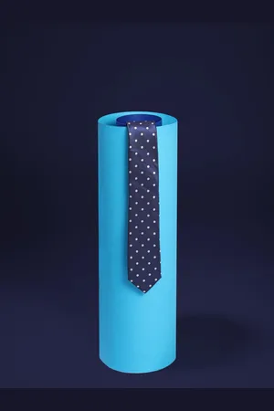 Louis Philippe Men Polka Dots Woven Design Skinny Tie