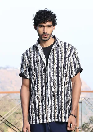 Roadster The Lifestyle Co. White Premium Crochet Semi Sheer Oversized Shirt
