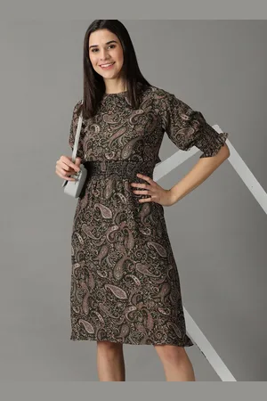 SHOWOFF Ethnic Motifs Printed A-Line Dress