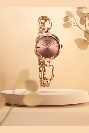 Titan Women textured Brass Dial & Bracelet Style Straps Analogue Watch 2725WM01
