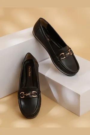 Flat n Heels Women Round Toe Slip-On Horsebit Loafers