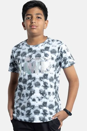KiddoPanti Boys Abstract Tie & Dye Cotton T-shirt