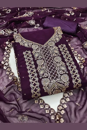 MANVAA Embroidered Unstitched Dress Material
