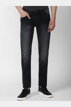Peter England Men Slim Fit Clean Look Heavy Fade Stretchable Jeans