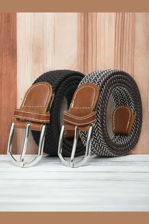 CRUSSET Men Set of 2 Textured Belt