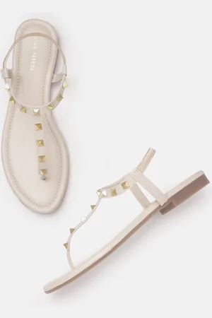 Lino Perros Women Studded T-Strap Flats