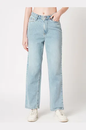 Kraus Women Clean Look Relaxed Fit High-Rise Cotton Jeans