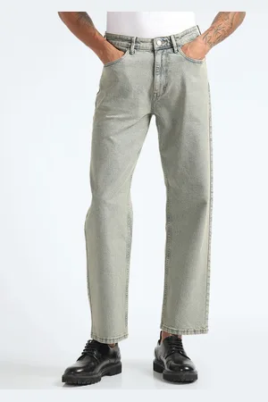 Flying Machine Men Relaxed Fit High-Rise Light Fade Stretchable Jeans