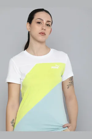 PUMA Women POWER Colourblocked Pure Cotton T-shirt