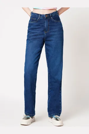 Kraus Women Relaxed Fit High-Rise Light Fade Pure Cotton Jeans