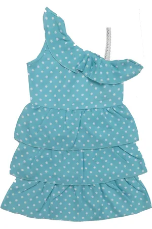 Clothe Funn Polka Dot Print Layered Fit & Flare Dress