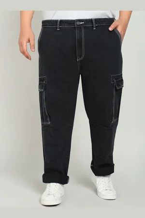 Bene Kleed Men Mid-Rise Relaxed Fit Cargo Jeans with Contrast Stitch