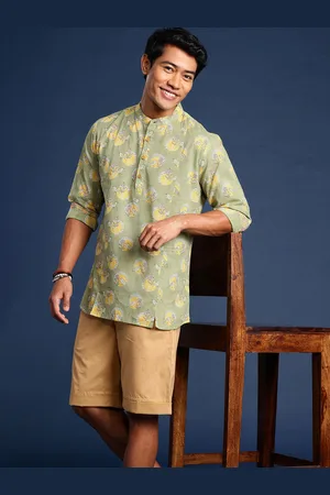 Taavi Sanganeri Men Sanganeri Block Print Shirt With Shorts