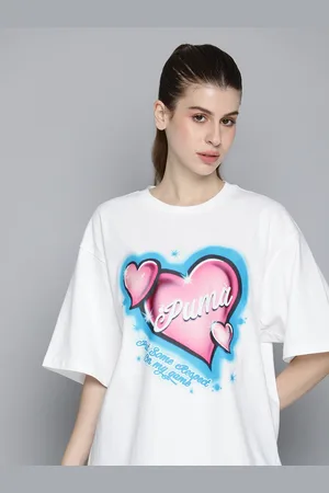 PUMA Game Love Printed Drop-Shoulder Sleeves Pure Cotton Basketball T-shirt