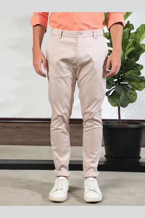 RARE RABBIT Men Shines Slim Fit Mid-Rise Cotton Formal Trouser