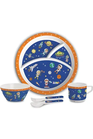 Cello Kidzbee Set of 5 BPA Free Cosmic Explorer Trioplate Melamine Meal Set
