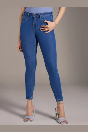 20Dresses Women Skinny Fit Mid Rise Clean Look Cropped Stretchable Jeans