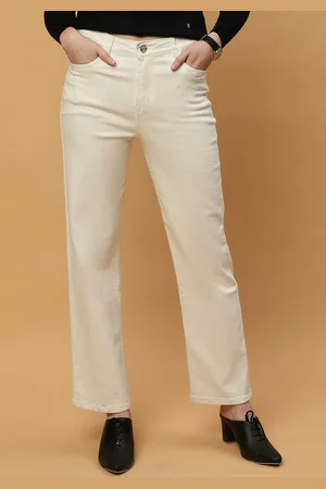 BEATNIK Women Straight Fit High-Rise Stretchable Jeans